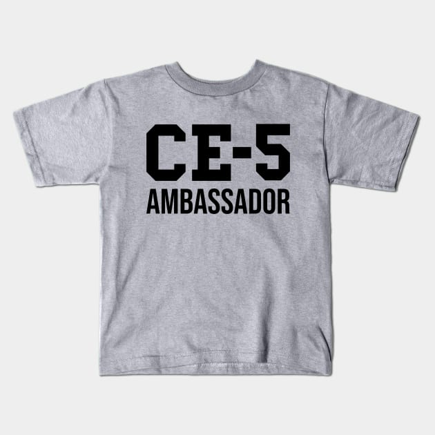 CE-5 Ambassador (Black Text) Kids T-Shirt by ACE5Handbook